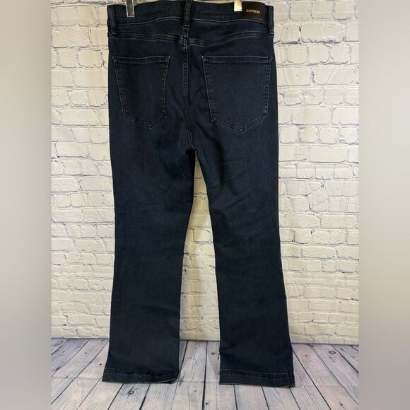Express Dark Blue Mid Rise Classic Cowgirl Western Country Bootcut Jeans 12 - Picture 2 of 9